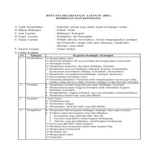 Contoh RPL Bimbingan dan konseling ...