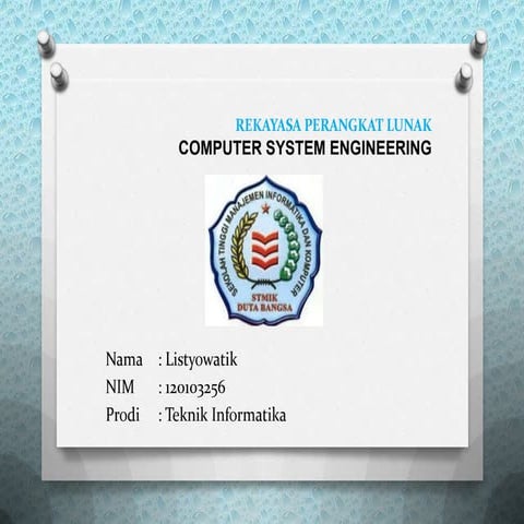 COMPUTER SYSTEM ENGINEERING | PPT