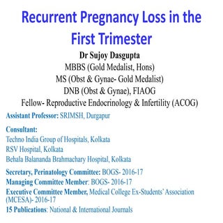 Repeated Pregnancy Loss in First Tr...