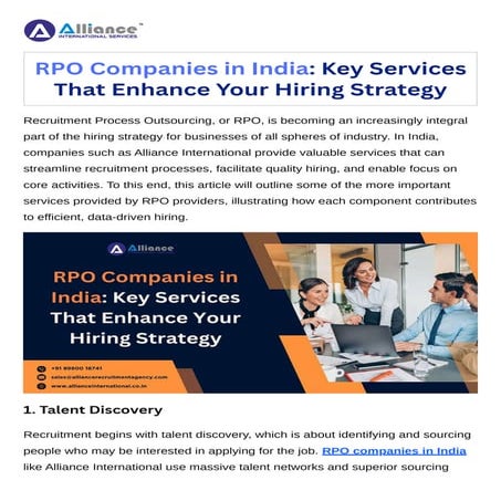 What is Recruitment Process Outsourcing (RPO) in Recruitment? | PDF