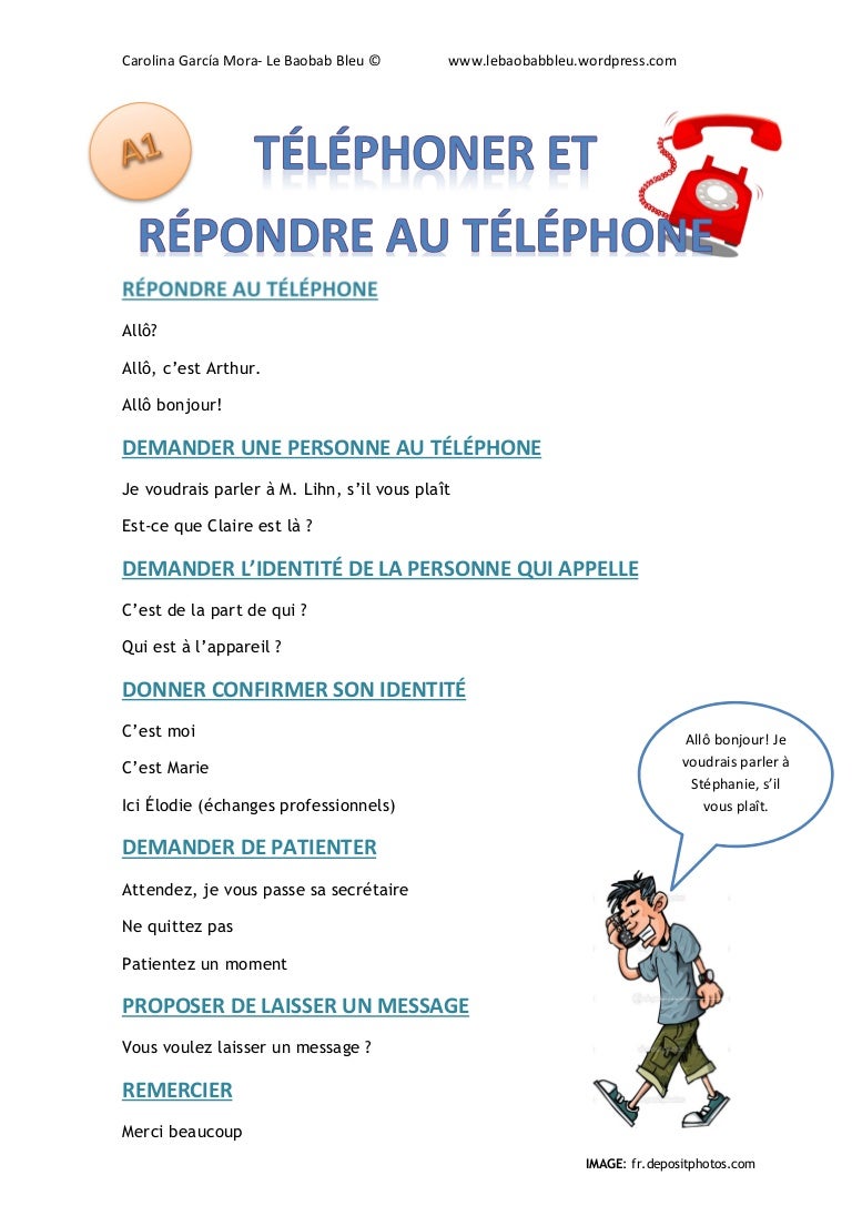 Répondre au téléphone (A1)