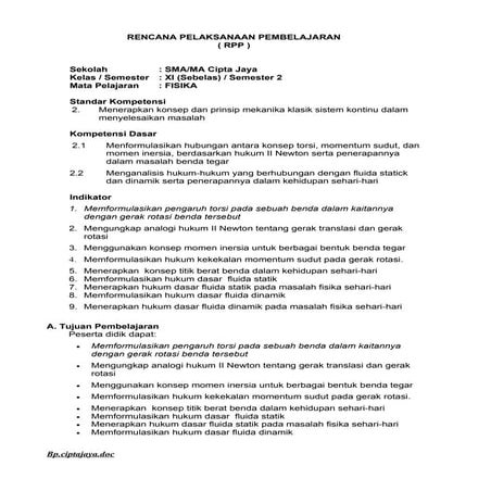 Rpp fisika tegangan permukaan | DOCX