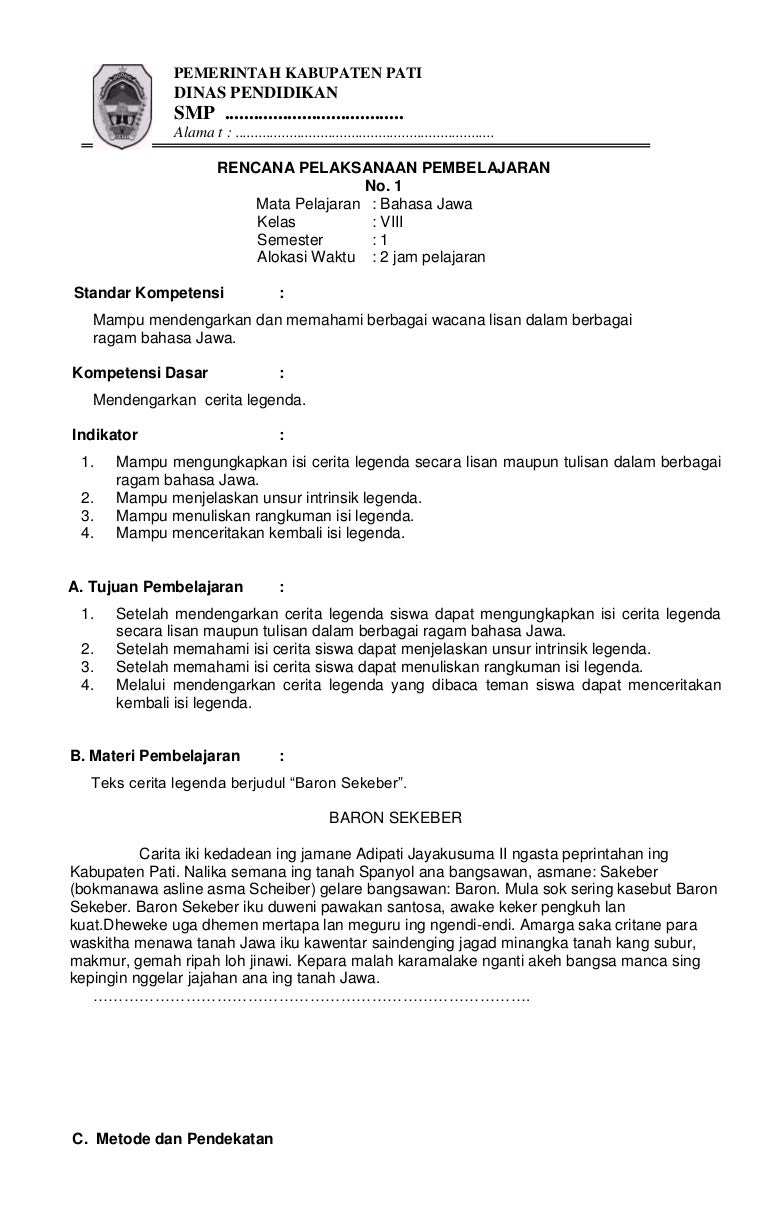 Rpp Jawa 8 Sem 1 Rpp Jawa 8 Sem 1