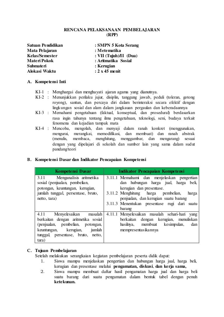 Contoh Soal Open Ended Matematika Smp Kelas 7