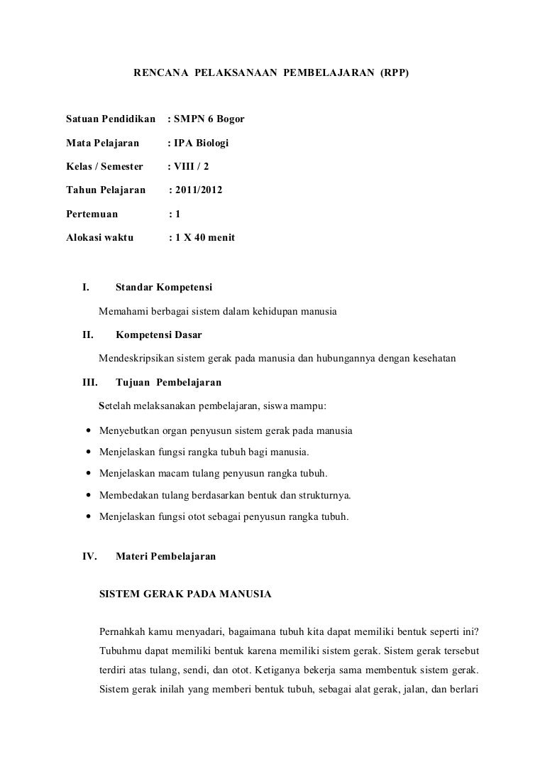 Pdf Rpp K13 Rev 2016 Kelas Xi Sma Bab 4 Sistem Gerak Wahidah Almutmainnah Academia Edu