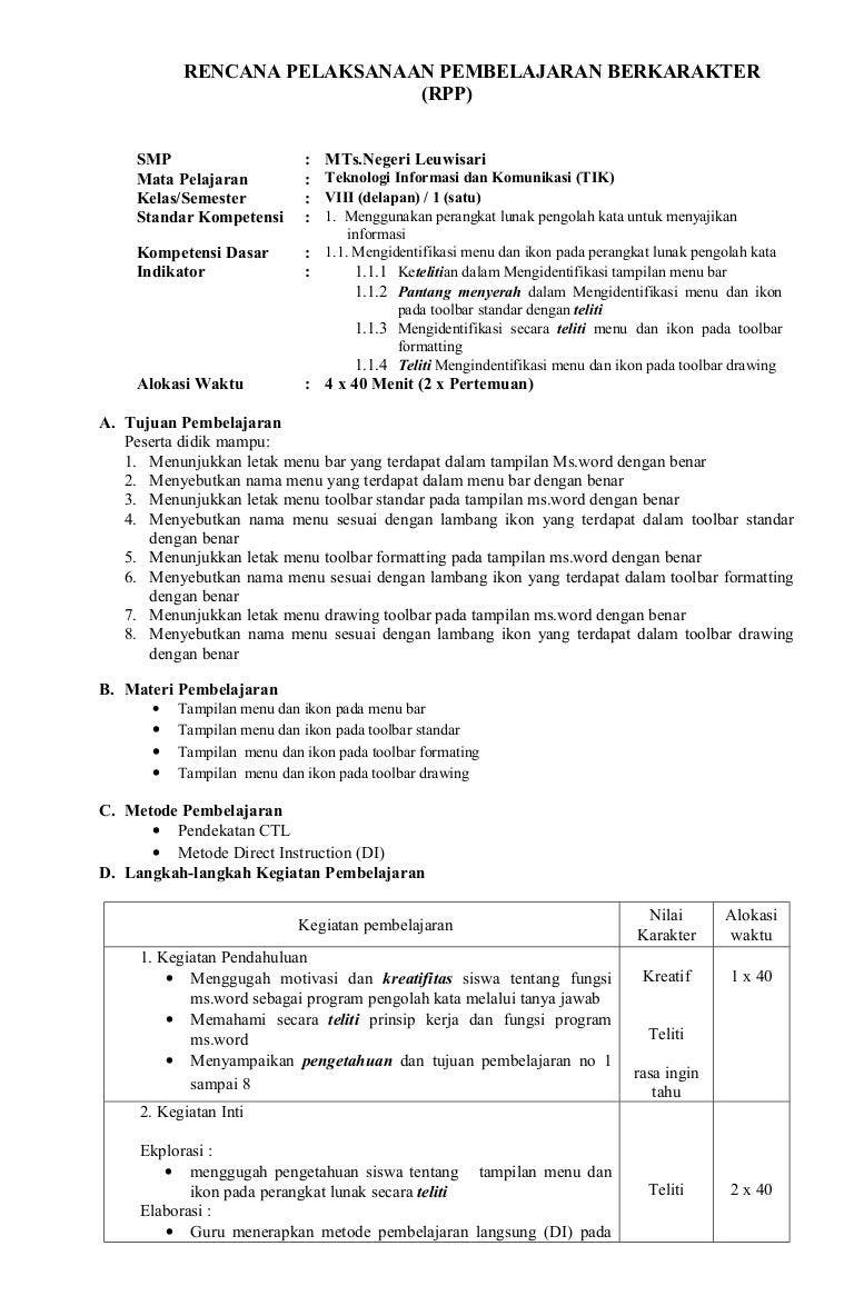 Rpp tikberkarakterkelas8semi1