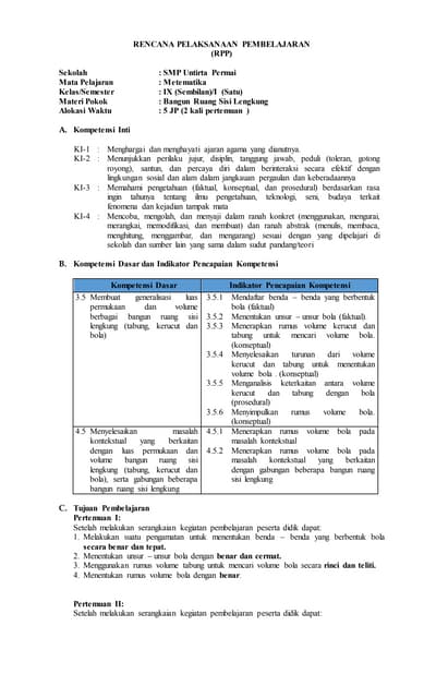 Rpp Volume Bola