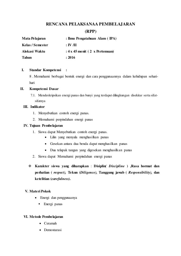 Contoh rpp dan silabus kelas 3 sd - roadrts