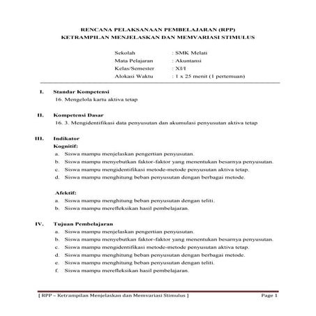 Rpp 2 menjelaskan dan memvariasi stimulus