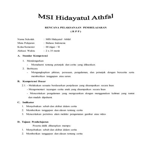 Rpp Teknologi Pendidikan