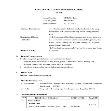 Rpp bangun ruang