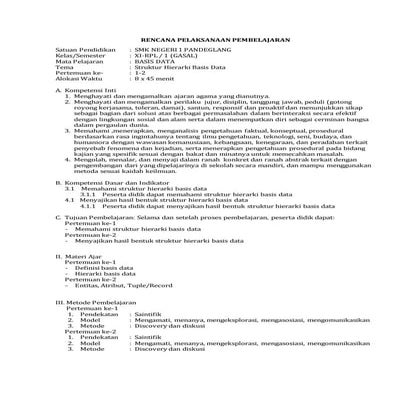 Rpp basis data kelas 11 semester ganjil