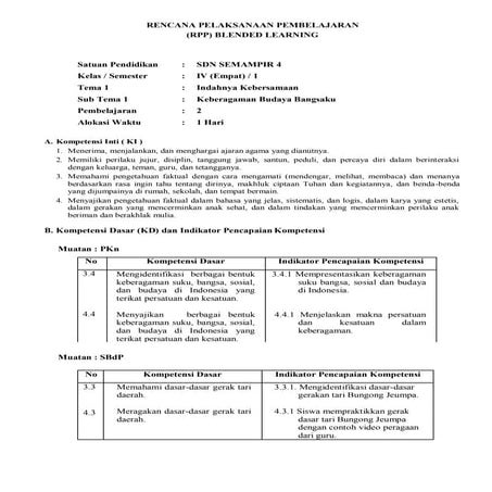 RPP Blended Learning - Lilik Sriwahyuni