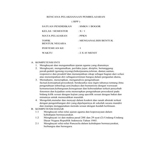 Contoh silabus-dan-rpp-kurikulum-2013 | PDF