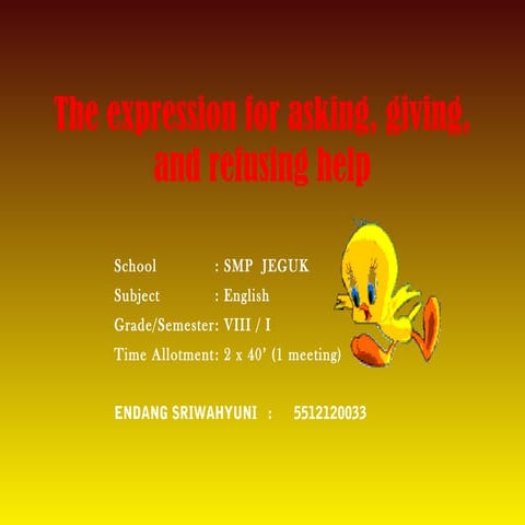 Rpp Expression for asking, giving and refusing help