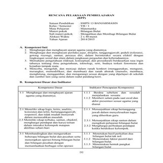 Rpp faktor dan pangkat Kurikulum 2013