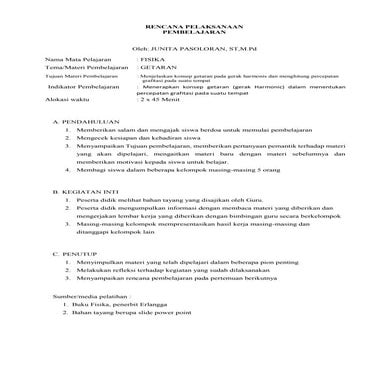 Rencana pembelajaran Gerak Harmonik Sederhana.pdf