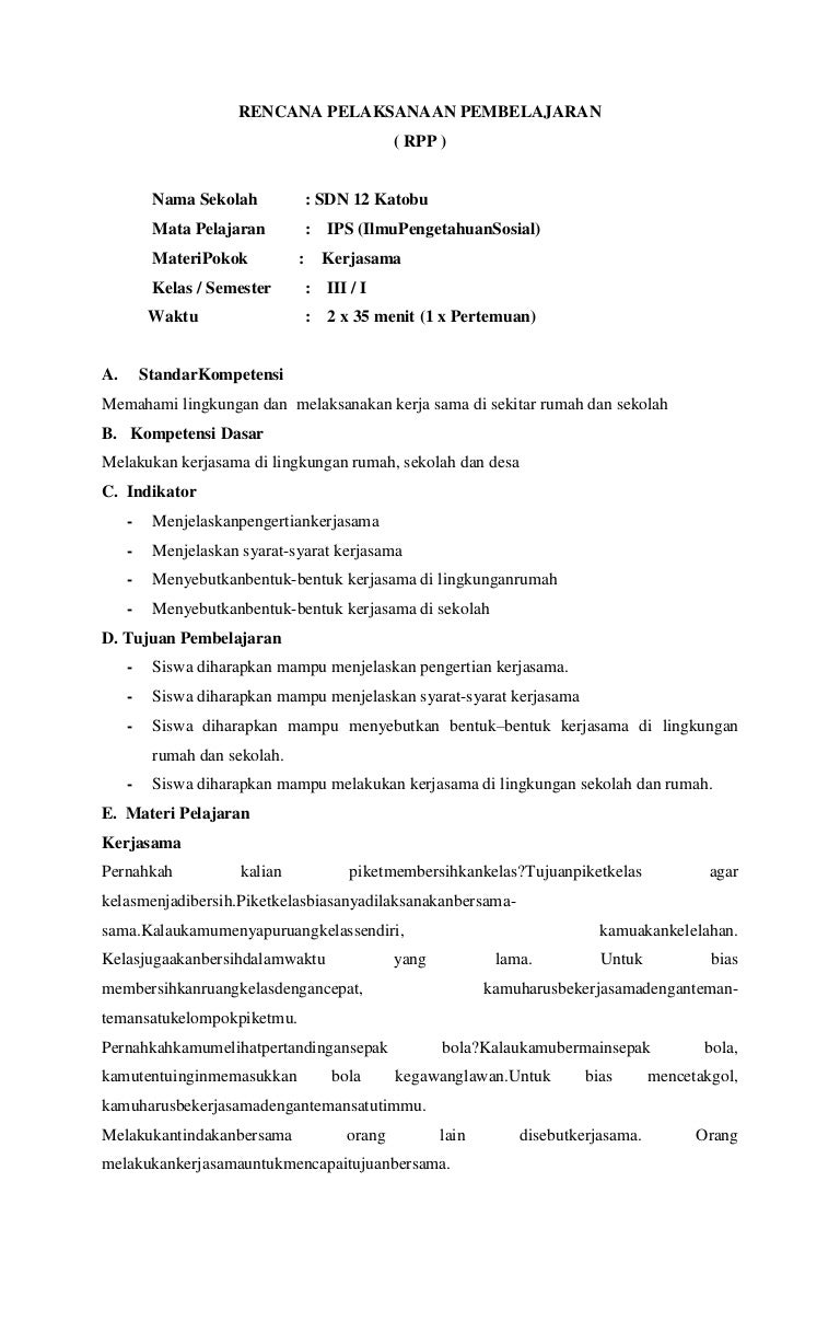 Rpp ips kelas 3 Rpp ips kelas 3