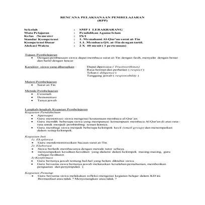 RPP BAB I SOLAT SUNNAH