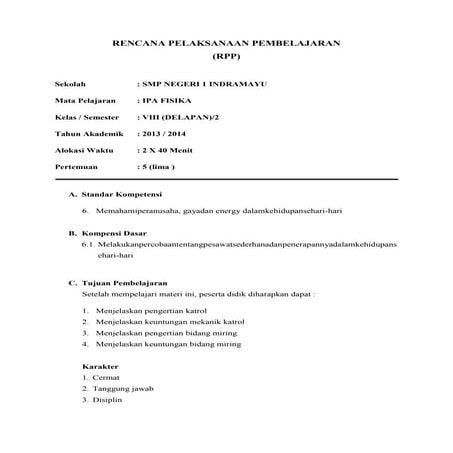 Rpp katrol dan bidang miring 2