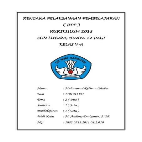 Rpp kelas 5 a tema 2 subtema 1 pembelajaran 1