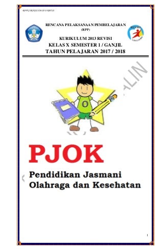 RPP PJOK KELAS X KURIKULUM 2013 REVISI 