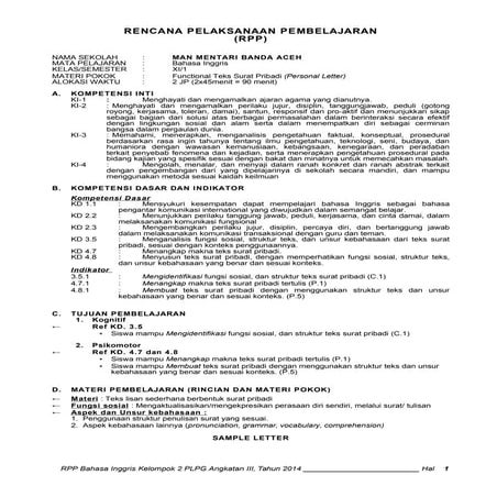 Rpp kelompok 2 | DOC