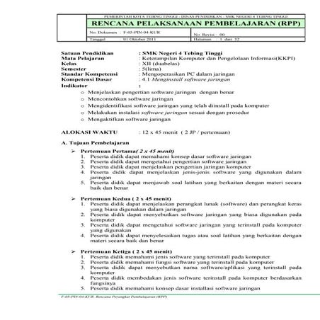 RPP KLS.12 sem 5  TP. 2014-2015