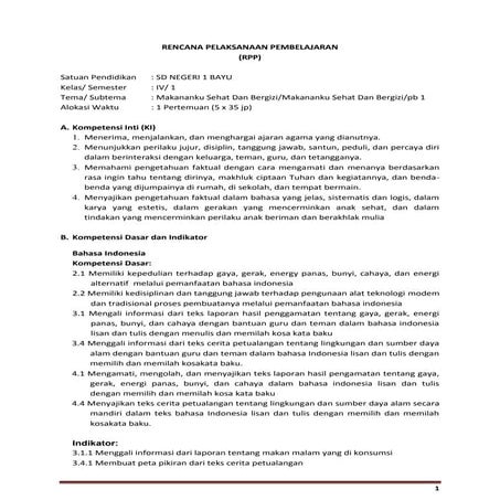 Rpp kls iv tema 9 subtema 1 pb 1