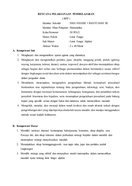 materi dan soal limit (lks)