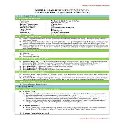 (Deep Learning) Modul Ajar Matematika Kelas 2 Kurikulum Merdeka ...