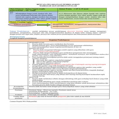 Contoh RPP Simple Bahasa Inggris SMA Kelas XII dan X BARU.pdf