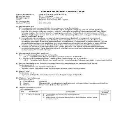 Rpp perograman dasar smk kelas 11 semester ganjil