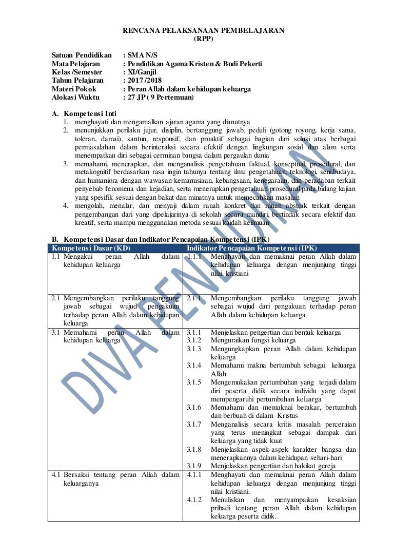 Rpp Revisi 2017 Pak Bp Kelas 11 Sma