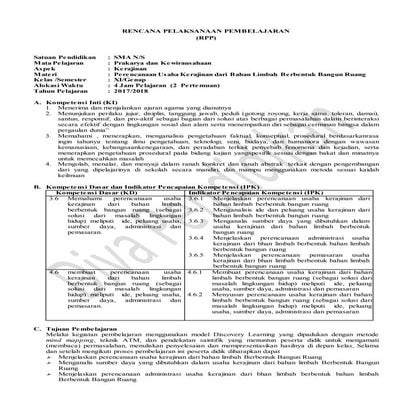 Rpp revisi 2017 pkwu kelas 11 sma