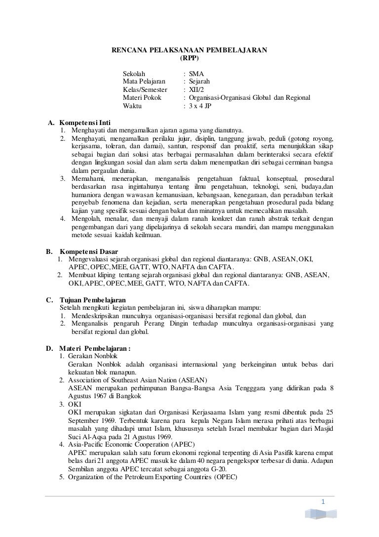 Rpp Sejarah Xii Peminatan Bab 2 Sejarah