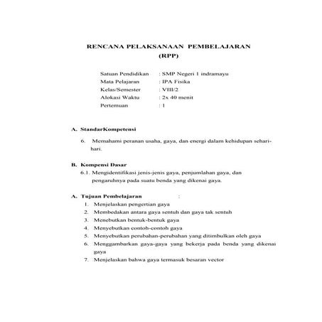 Rpp smp ipa fisika kls 8 smstr 2