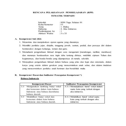 Rencana Pelaksanaan Pembelajaran (RPP) dalam konteks pendidikan modern