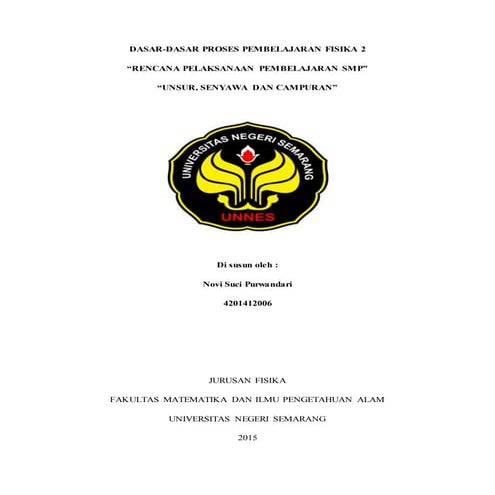 Rpp unsur zat senyawa smp