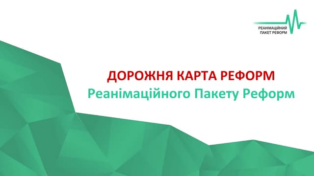 Презентація "Дорожньої карти реформ" для України від Реанімаційного пакету реформ
