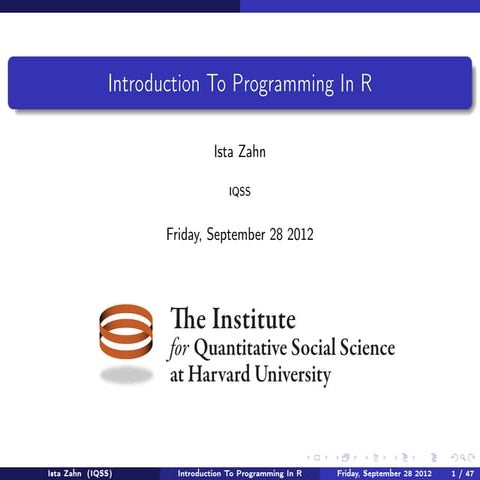 Introduction to R Programming | PDF | Programming Languages | Computing