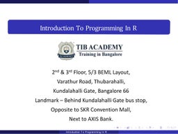 Learning R and Teaching R | PPT