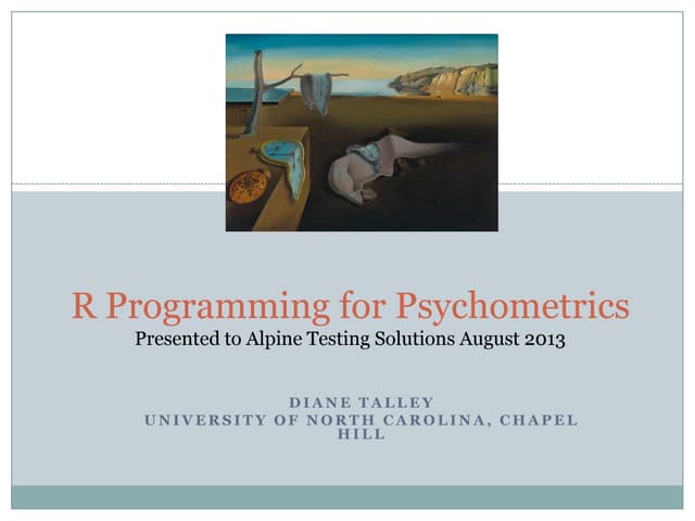 R programming for psychometrics