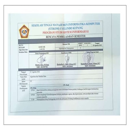 RPS Algoritma dan Struktur Data SIS1 - Revisi.doc