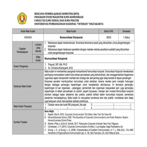 Rps komunikasi korporat