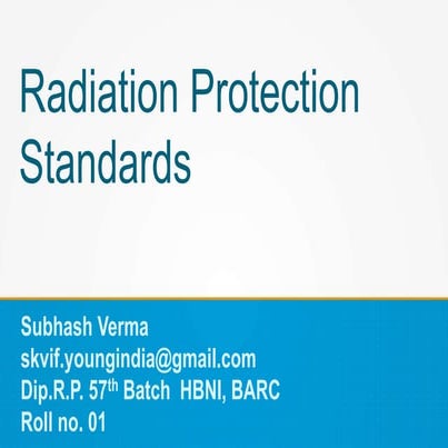 Radiation Protection Standards
