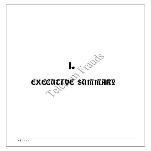 Frauds in telecom sector