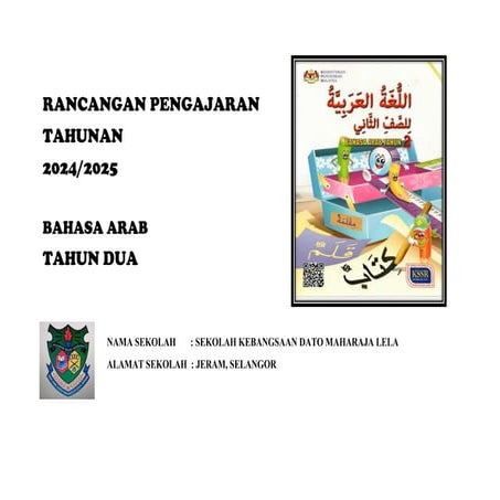RANCANGAN PENGAJARAN TAHUNAN الصف الأول SEKOLAH : S.K DATO’ MAHARAJA LELA