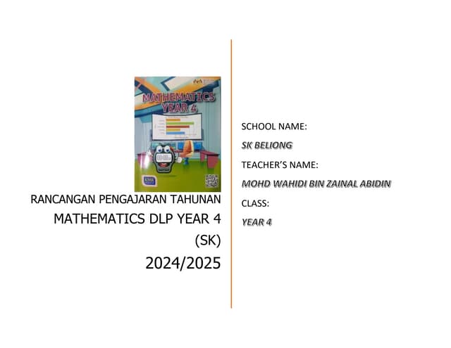 RPT MATH DLP YEAR 4 (SK) 2024-2025 By Rozayus Academy.docx