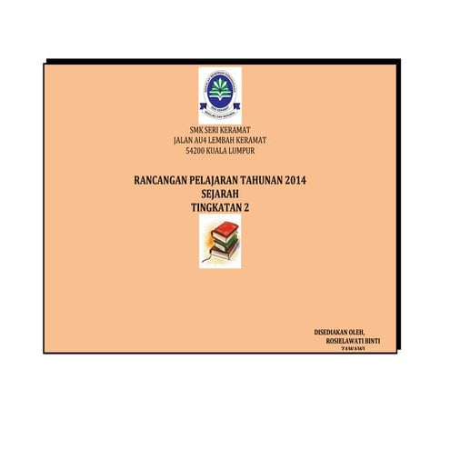 RANCANGAN TAHUNAN SEJARAH TINGKATAN 2